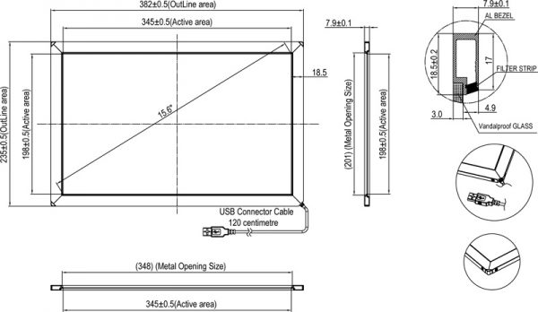 Panel-Tactil-IR-de-15.6″-Multi-Touch-diagrama